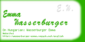emma wasserburger business card